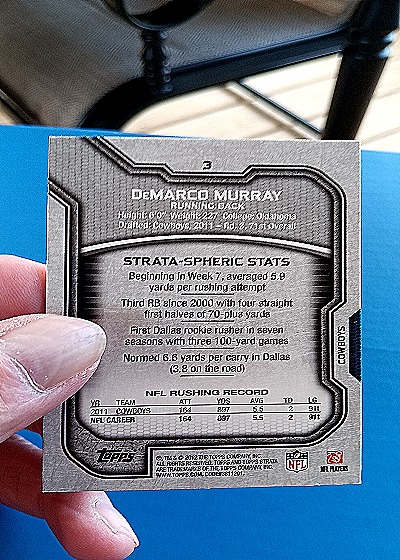 2012 Topps Strata #3 DeMarco Murray — back