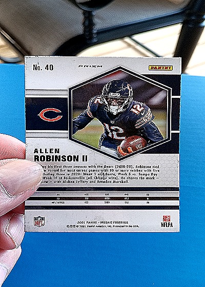 2021 Panini Mosaic #40 Allen Robinson II — back