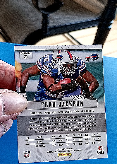 2012 Panini Prizm #21 Fred Jackson — back