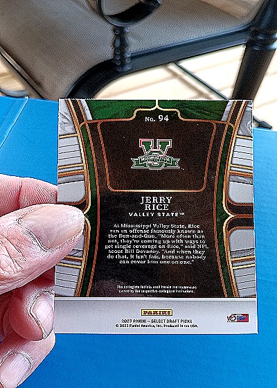 2023 Panini Select Draft Picks #94 Jerry Rice — back