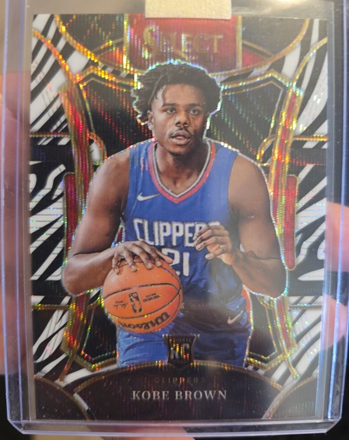 2023-24 Panini Select #320 Kobe Brown Mezzanine Prizm Rookie — front