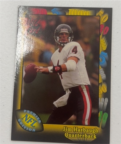 1991 Wild Card #64 Jim Harbaugh — front