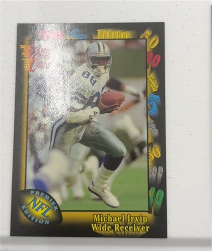 1991 Wild Card #95 Michael Irvin — front
