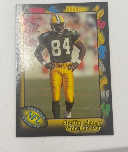 1991 Wild Card #119 Sterling Sharpe — front