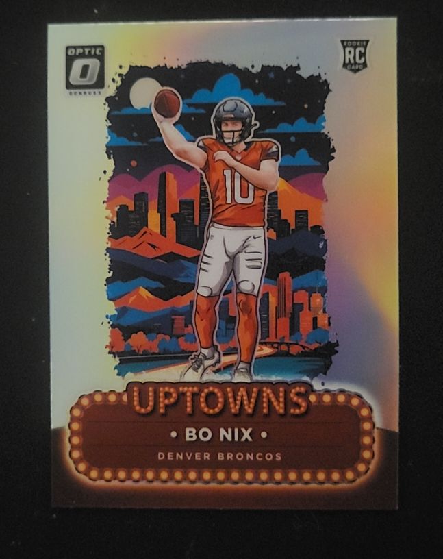 2024 Panini Donruss Optic Uptowns #3 Bo Nix Rookie Card — front
