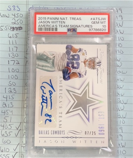 2015 Panini National Treasures #ATSJW Jason Witten — front