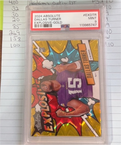 2024 Panini Absolute Explosive #EXDTR Dallas Turner — front