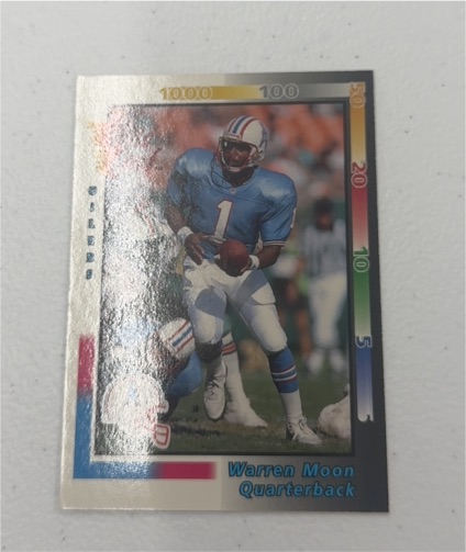 1992 Wild Card #91 Warren Moon — front