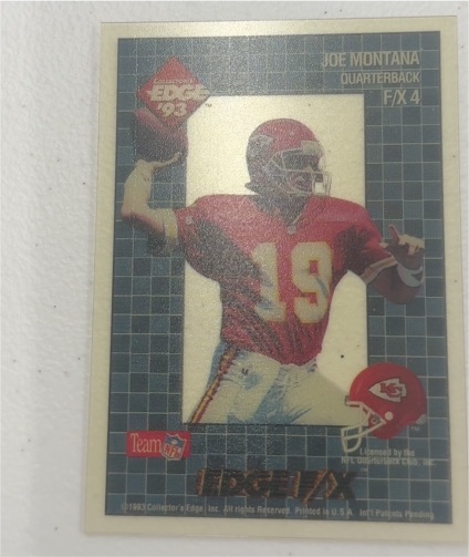1993 Collector's Edge Edge F/X #F/X4 Joe Montana — front
