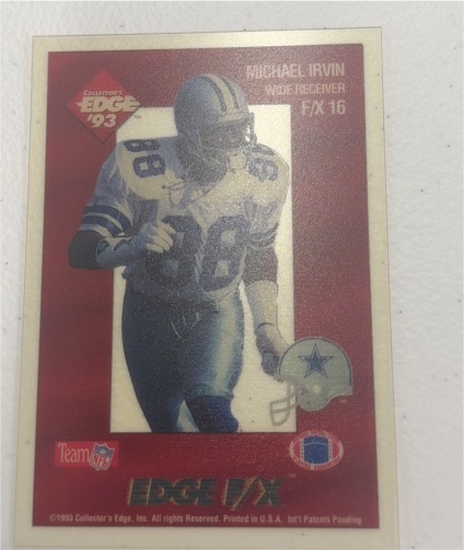 1993 Collector's Edge #F/X16 Michael Irvin Edge F/X — front