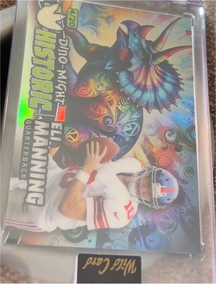 2024 Wild Card Dino-Might Historic Eli Manning #4/20 — front