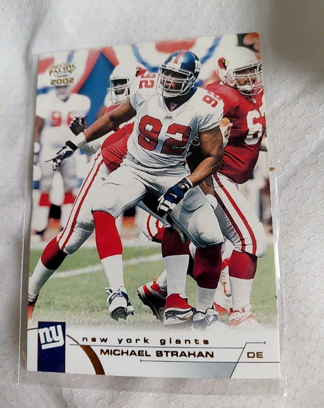 2002 Pacific # Michael Strahan — front