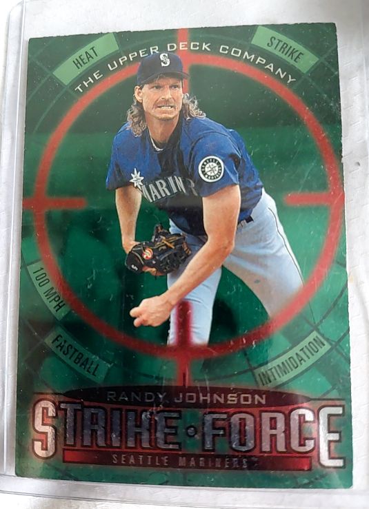 1996 Upper Deck Strike Force #72 Randy Johnson — front