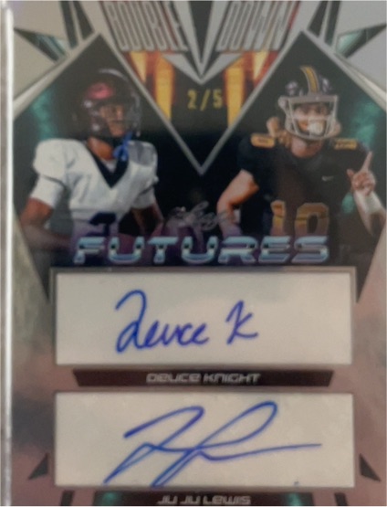 2024 Leaf Futures Double Down #DD-? Deuce Knight & Ju Ju Lewis — front