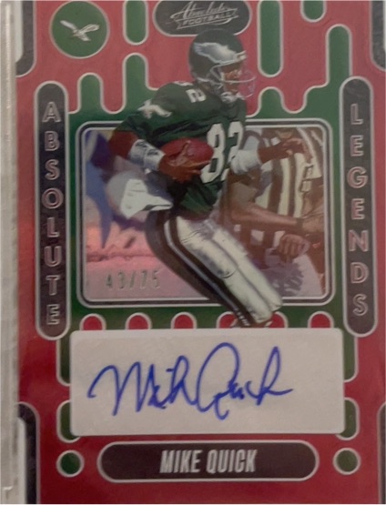 2024 Panini Absolute - Absolute Legends Signatures Mike Quick #ALS-MQK — front