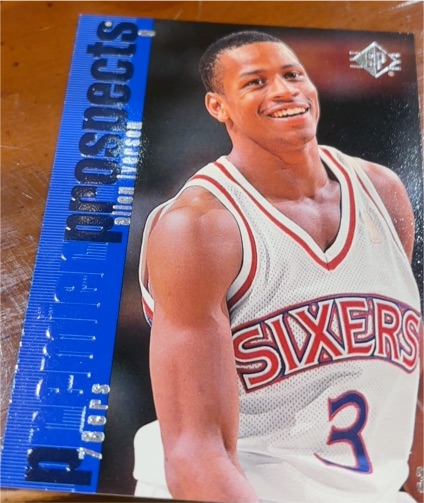 1996-97 Upper Deck SP #141 Allen Iverson Rookie Card — front