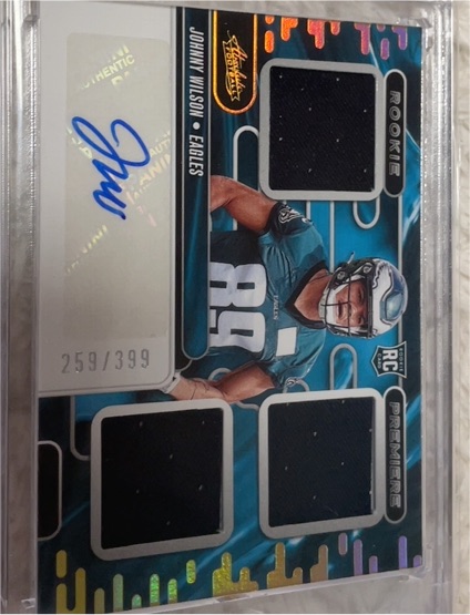 2024 Panini Absolute Rookie Premiere Materials Autographs Jalen McMillan #RPM-JM — front