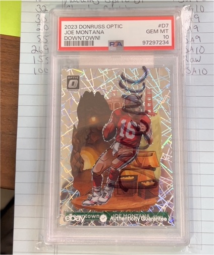 2023 Donruss Optic #D7 Joe Montana Downtown — front