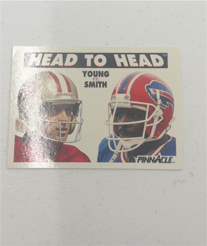 1991 Pinnacle #351 Steve Young/Bruce Smith Head to Head — front