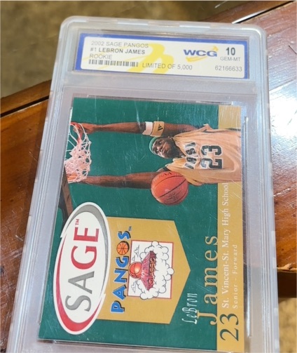 2002 Sage Pangos #1 LeBron James — front