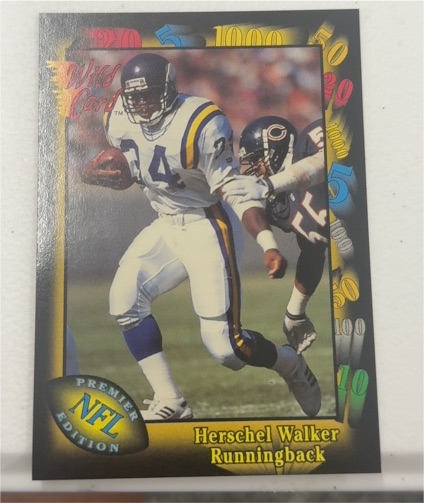 1991 Wild Card #112 Herschel Walker — front