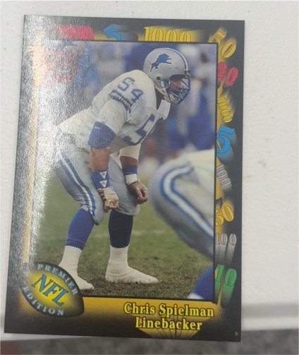 1991 Wild Card #91 Chris Spielman — front