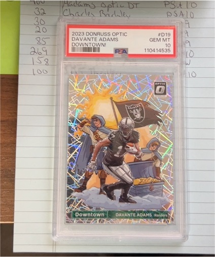 2023 Donruss Optic #D19 Davante Adams Downtown — front