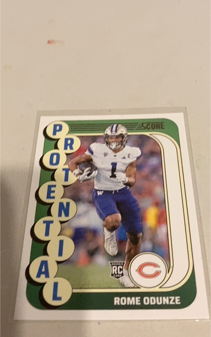 2024 Panini Score Football #18 Rome Odunze Protential — front