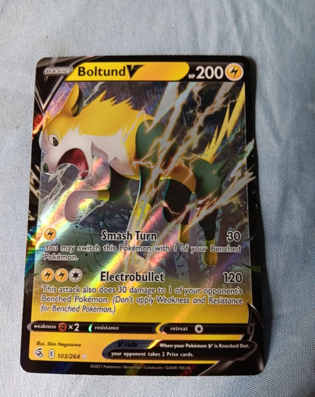 2021 Pokemon Fusion Strike #103 Boltund V — front