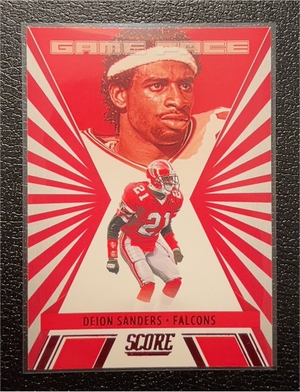 2021 Score Game Face #GF14 Deion Sanders — front