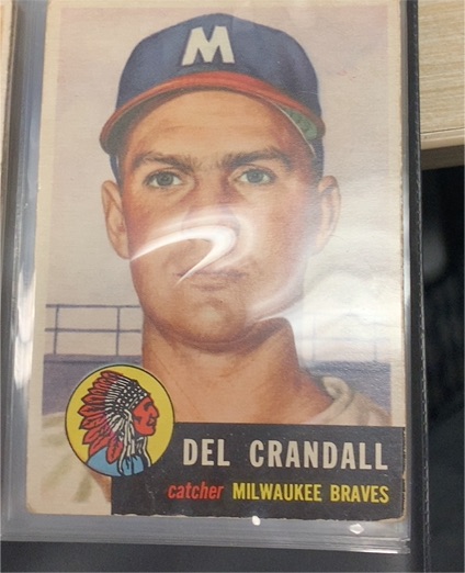 1953 Topps #197 Del Crandall Milwaukee Braves — front