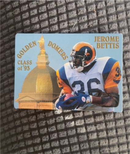 1994 Action Packed #RU944 Jerome Bettis Golden Domers — front