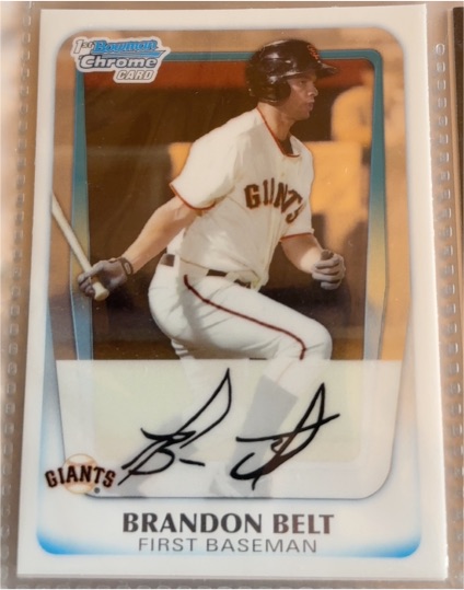 2011 Bowman Chrome Prospects #BCP93 Brandon Belt — front