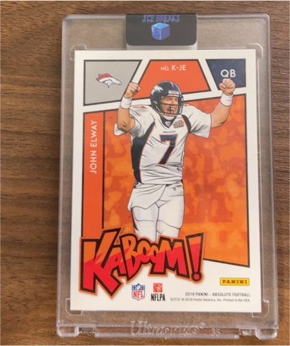 2019 Panini Absolute Football Kaboom! #K-JE John Elway — front