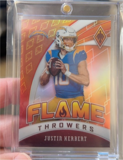 2020 Panini Phoenix #30 Justin Herbert Flame Throwers — front