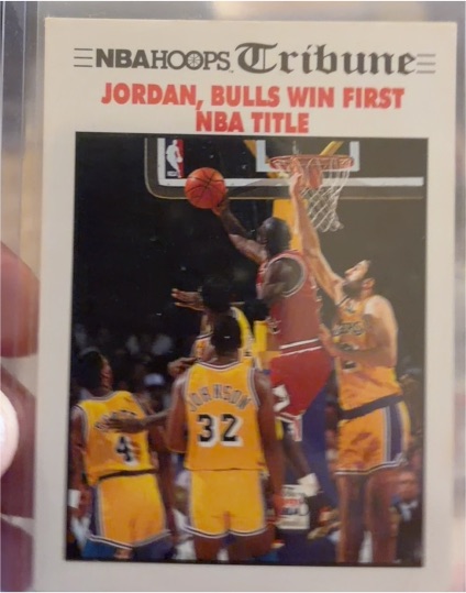 1991-92 Hoops #542 Michael Jordan Bulls Win First NBA Title — front