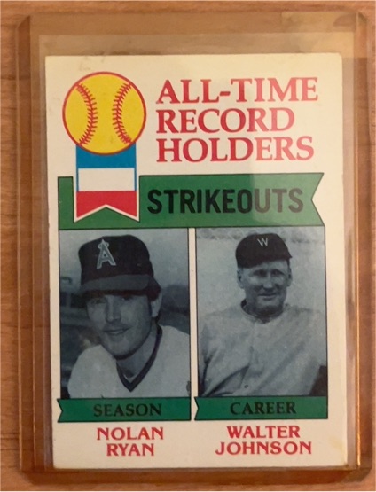 1979 Topps #417 Nolan Ryan/Walter Johnson All-Time Record Holders Strikeouts — front