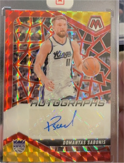 2024-25 Panini Mosaic #AUTO Domantas Sabonis — front