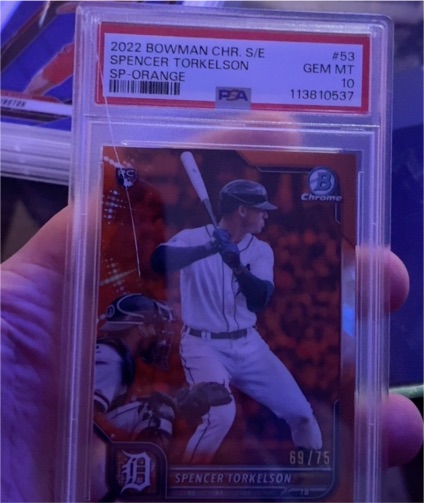 2022 Bowman Chrome #53 Spencer Torkelson SP-Orange — front