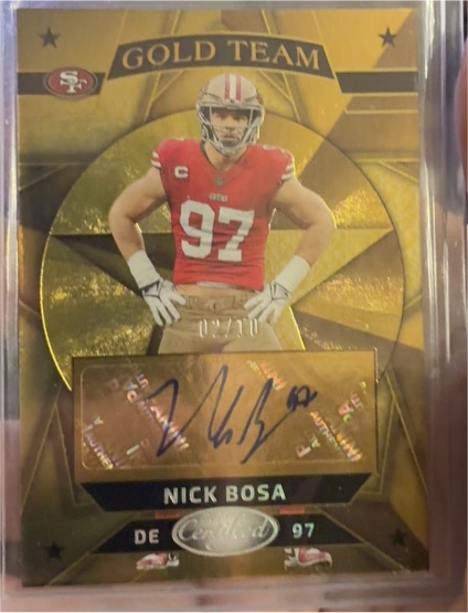 2023 Panini Certified Gold Team #GT-97 Nick Bosa — front
