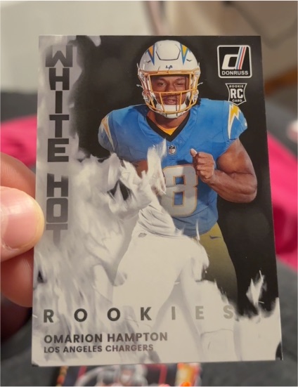 2023 Donruss White Hot Rookies Omarion Hampton — front