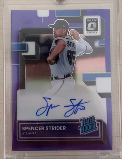 2022 Donruss Optic Rated Rookie Signatures #RRS-SS Spencer Strider — front