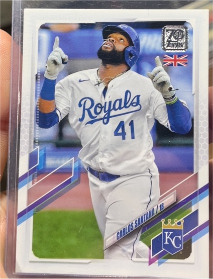2021 Topps #513 Carlos Santana — front