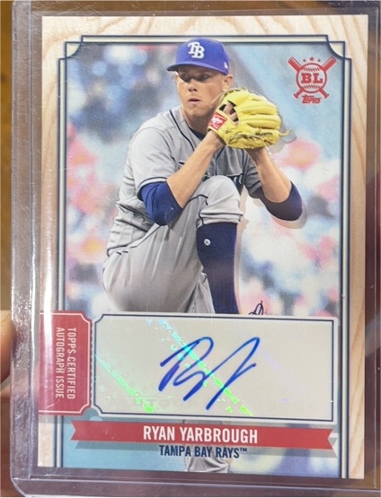 2019 Topps Big League Autographs #BLA-RY Ryan Yarbrough — front