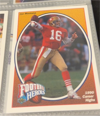 1991 Upper Deck Football Heroes #8 Joe Montana — front