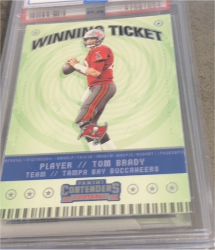 2020 Panini Contenders Winning Ticket #3 Tom Brady — front