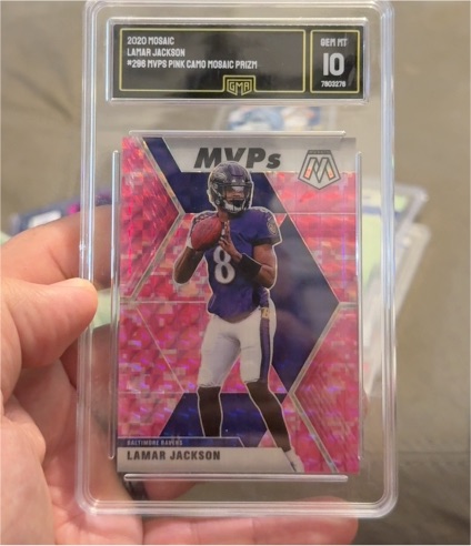 2020 Panini Mosaic MVPs #296 Lamar Jackson — front