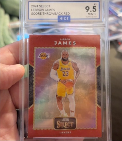 2024 Panini Select #3 LeBron James Score Throwback-Red — front