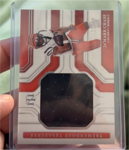 2021 Panini National Treasures Tremendous Treasures #TT-JC Ja'Marr Chase — front