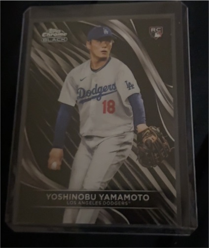 2024 Topps Chrome Black #18 Yoshinobu Yamamoto — front